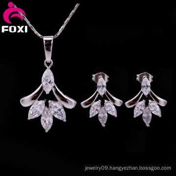 Latest Design Wholesale Gold Filled Silver Necklace Set Jewelry